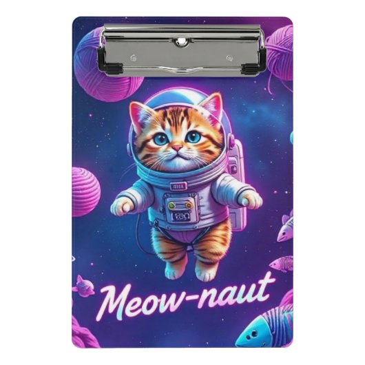 Meow-naut Mini Klembord (Voorkant)