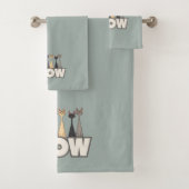 Meow Peeking Cats Funny Sage Green Cat Lover Print (En situation)