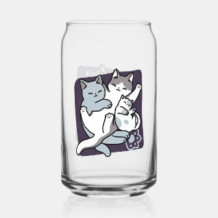 Meow Pounce Snuggle – Schattigee slapende katten Blikvorm Glas