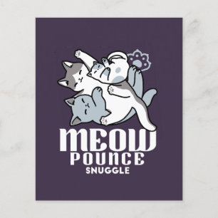Meow Pounce Snuggle – Schattigee slapende katten Flyer
