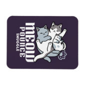 Meow Pounce Snuggle – Schattigee slapende katten Magneet (Horizontaal)