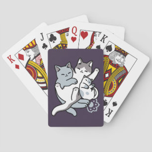 Meow Pounce Snuggle – Schattigee slapende katten Pokerkaarten
