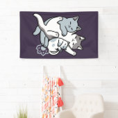 Meow Pounce Snuggle – Schattigee slapende katten Spandoek (Insitu)