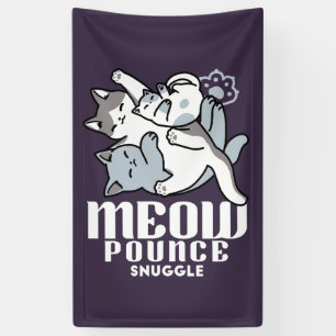 Meow Pounce Snuggle – Schattigee slapende katten Spandoek