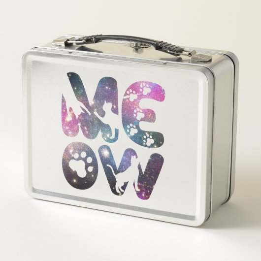 Meow – Schattigee Cat silhouetten en Paw Prints De (Achterkant)