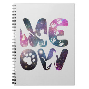 Meow – Schattigee Cat silhouetten en Paw Prints De Notitieboek