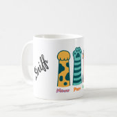 Meow Spint Scratch - Schattigee Funny Cat Paw Mok (Voorkant links)