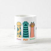 Meow Spint Scratch - Schattigee Funny Cat Paw Mok (Center)