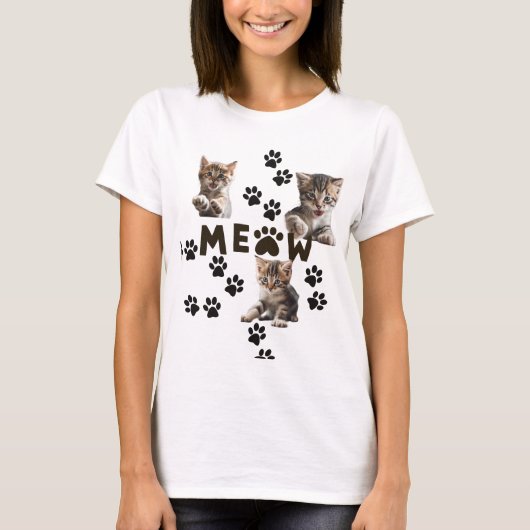 “MEOW”-t-shirt T-shirt (Voorkant)