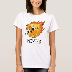 Meow-teor Grappige Meteor Woordgrap T-shirt