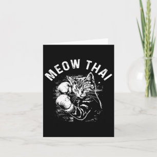 Meow Thai Funny Muay Thai Boksen Kat Vechtsporten Kaart