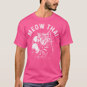 Meow Thai Funny Muay Thai Boksen Kat Vechtsporten T-shirt