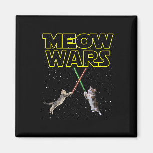 Meow Wars Cat Shirt Grappige geschenken voor Katte Magneet
