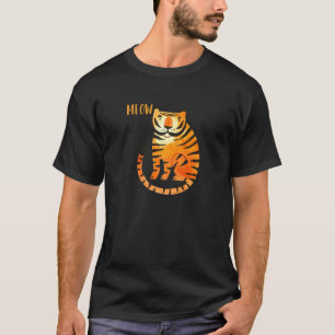 Meow Wilde Kat Roofdier Kat Koning Tijger Siberisc T-shirt