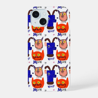 Meow Woof Hoesje iPhone 15 Hoesje