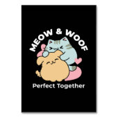 Meow & Woof Perfect Together - Schattigee kat en h Kaart (Voorkant)