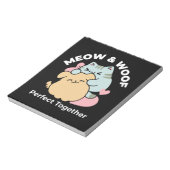 Meow & Woof Perfect Together - Schattigee kat en h Notitieblok (Gedraaid)