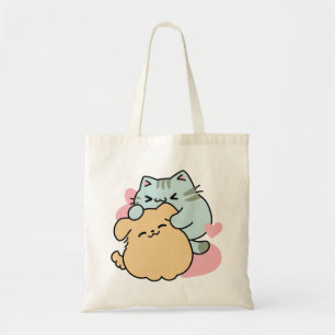 Meow & Woof Perfect Together - Schattigee kat en h Tote Bag