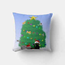 Meow-y Christmas Throw Pillow Kussen
