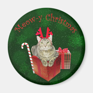 Meow-y Kerstmis Magneet