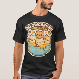 Meowcaroni En Kaas Kat Liefhebber Mac N Kaas T-shirt