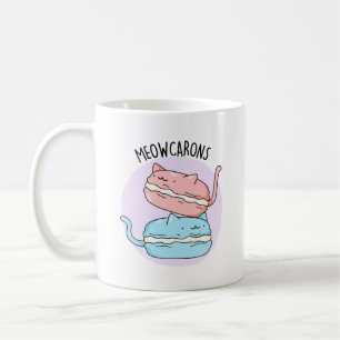 Meowcarons Cute Macaron Pun Koffiemok