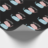 Meowcarons Funny Macaron Pun Dark BG Cadeaupapier (Hoek)