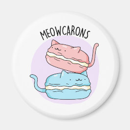 Meowcarons Funny Macaron Pun Magneet