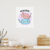 Meowcarons Funny Macaron Pun Poster (Keuken)