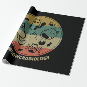 Meowcrobiology Microbiology Science Funny Cat Love Cadeaupapier