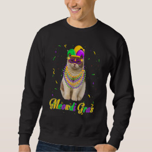 Meowdi Gras Cute British Shorthair Cat Mardi Gras Trui