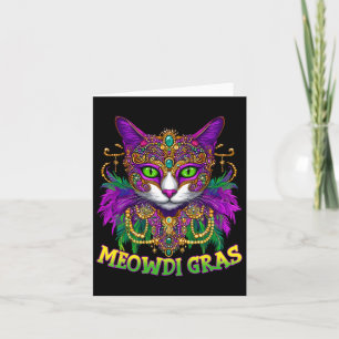 Meowdi Gras Mardi Gras Cat Lover New Orleans Louis Kaart