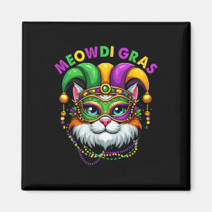 Meowdi Gras Mardi Gras Cat Lover New Orleans Louis Magneet