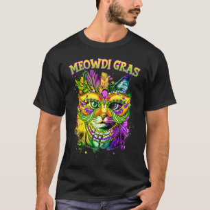 Meowdi Gras Mardi Gras Cat Lover New Orleans Louis T-shirt