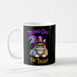 Meowdi Gras Mardi Gras met Kitten Dikke Dinsdag Koffiemok