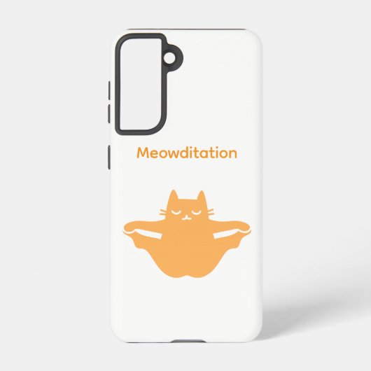 Meowditation Calm Yellow Cat Galaxy Case Samsung Galaxy Hoesje (Achterkant)