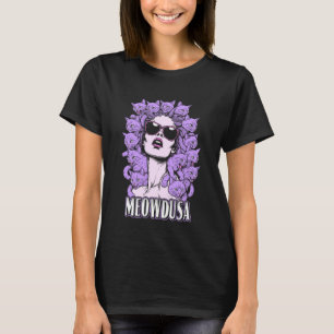 Meowdusa Katten Kat Liefhebber Medusa Vrouw Grappi T-shirt