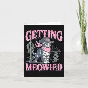 Meowdy Bachelorette Party Cowgirl krijgt Meowied Kaart