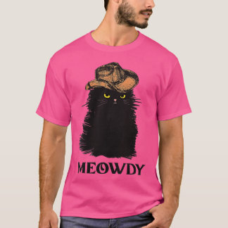 Meowdy Black cas voor vrouwen Meow en Howdy T-shirt