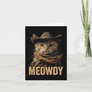 Meowdy Cat Shirt Meowdy Cowboy Cat Country Western Kaart