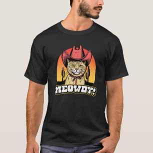 Meowdy Country Cowgirl Cat Westerne Vibe T-shirt