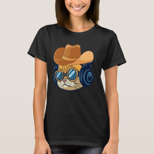 Meowdy! Funny Country Music Cat Cowboy Pet T-shirt