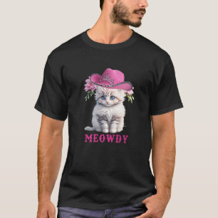 Meowdy Funny Mashup Tussen Cat Meow en Howdy Cut T-shirt