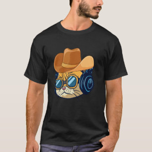 Meowdy! Grappige Country Music Kat Cowboy Hoed Vin T-shirt