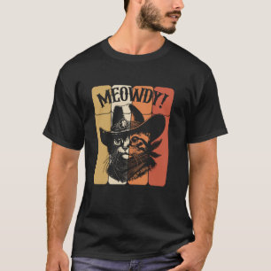 Meowdy Kat Cowboy Kat Country Western Grappige Kat T-shirt