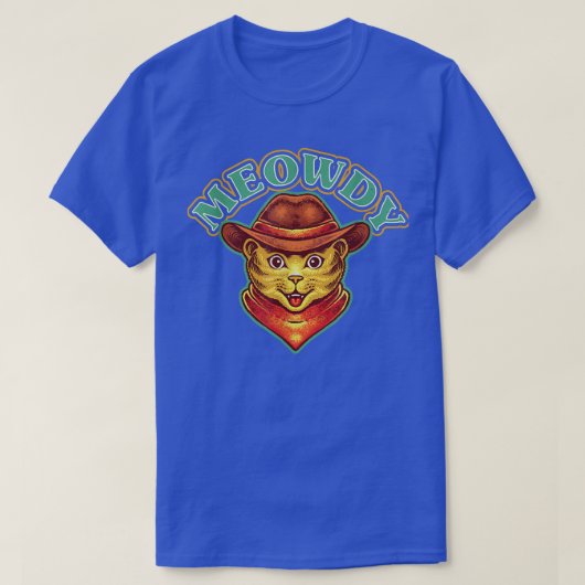 Meowdy Meow Howdy Funny Cat Meme Teas Cowboy Cat L T-shirt (Design voorkant)