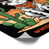 Meowdy Partner Cowboy Cat Cartoon Funny Poster (Hoek)