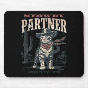 Meowdy Partner Cowboy Cat Muismat