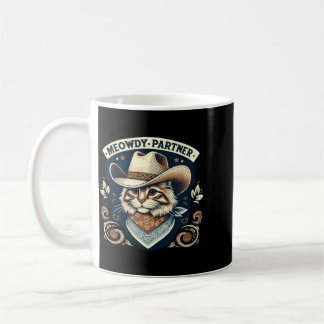 Meowdy Partner Kat Cowboy Hoed Howdy Grappig Land Koffiemok