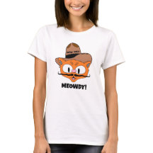 MEOWDY ! T-shirt Cat Cat Mustache de dessin